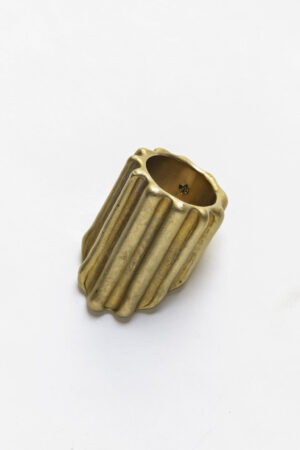 Alfred Taatz, 2025, Ring, Wellen, Bronze / Bronze vergoldet / 935er Silber, EU 60, (59-61), Foto Matthias Ritzmann